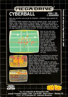 Cyberball (World) box cover back